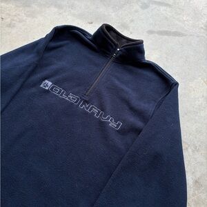 Vintage 90s Old Navy Men's Navy Quarter Zip